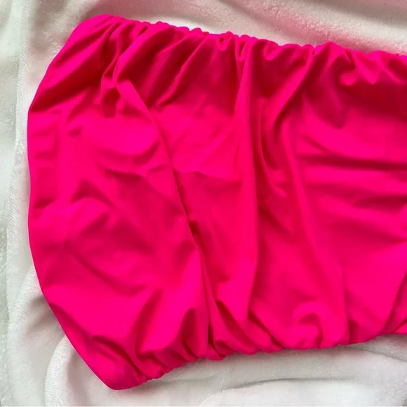 Good American hot pink scrunch maxi dress - Picture 5 of 7